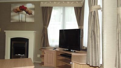 Fireplace and LCD TV